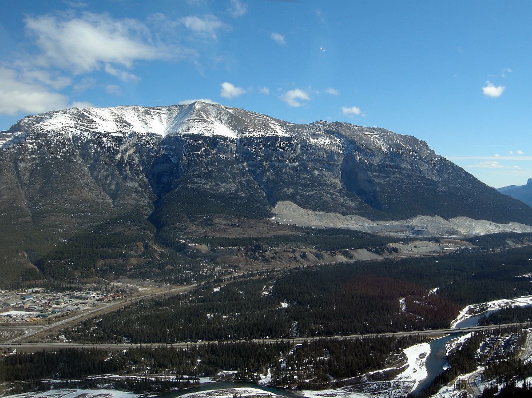 13B Grotto Mountain From Helicopter Above Canmore